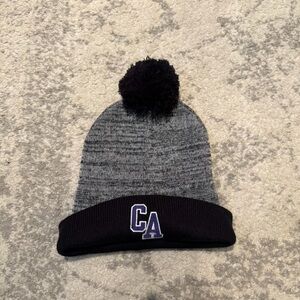 CA black and purple winter hat/beanie